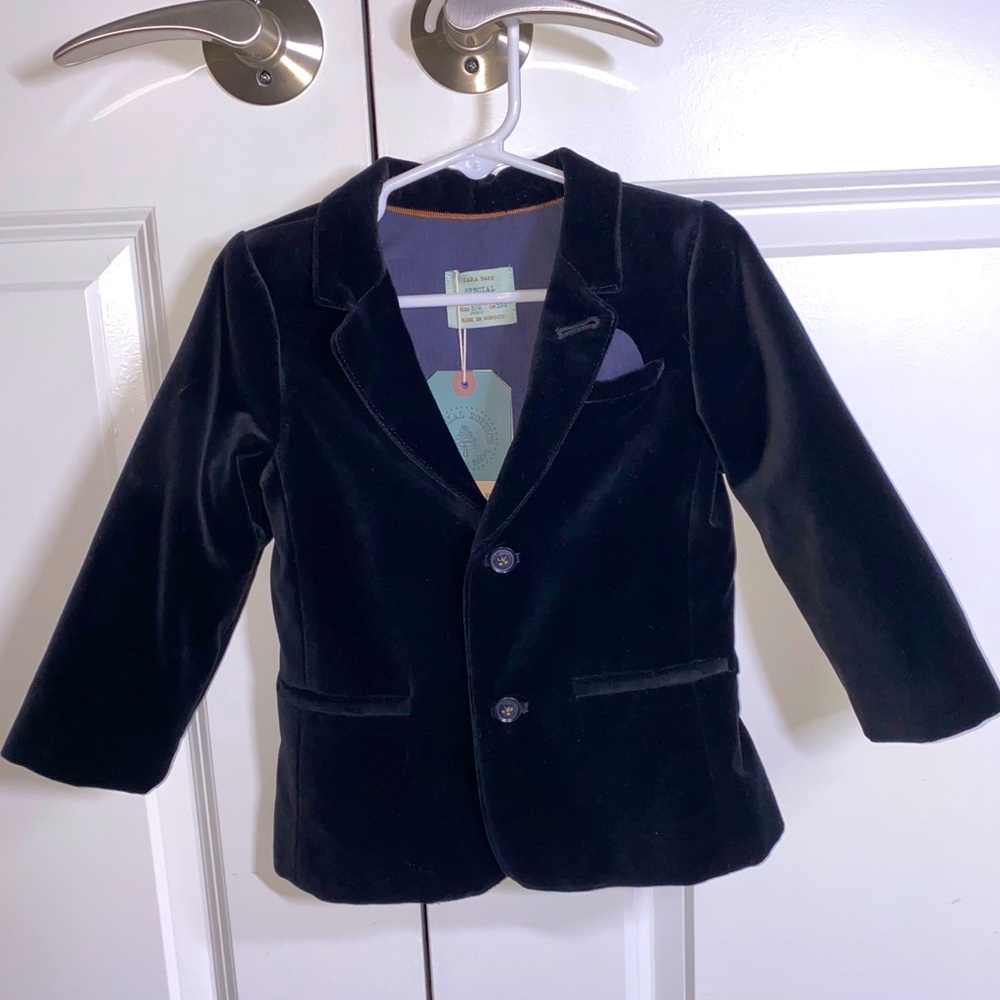 Brand new Zara baby collection velvet blazer 3T